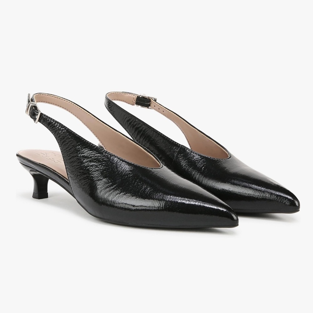Naturalizer Black Slingback kitten Heels Nicolette Pump